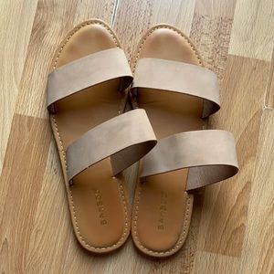 Bamboo Double Strap Camel Women’s Sandals